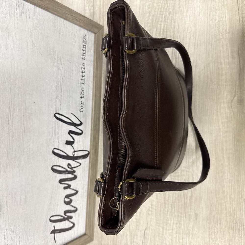 Vintage COACH Tribeca 9098 Brown Leather Tote USA Hangtag Shoulder Bag - Picture 12 of 16